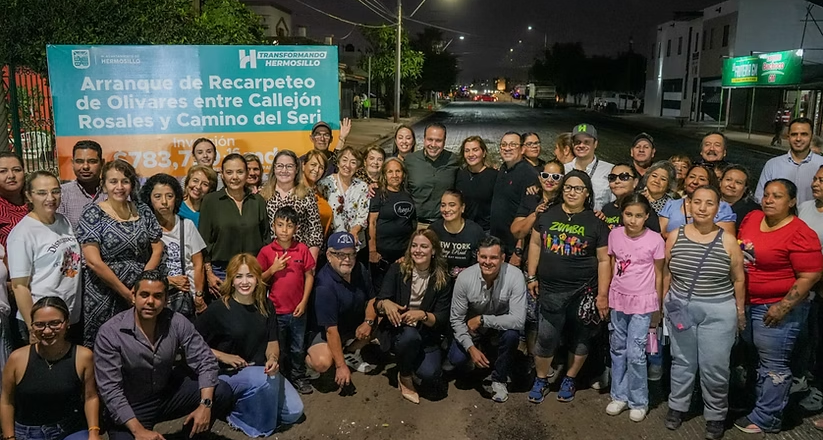 Beneficia Toño Astiazarán a familias de Las Praderas con programa de recarpeteo en vialidades del sector