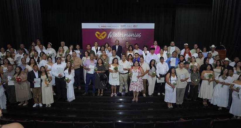Celebran en Guaymas Jornada de matrimonios colectivos