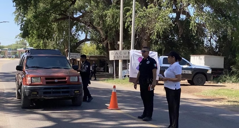 Implementa Policía Estatal operativo preventivo e informativo en la región del Valle del Yaqui