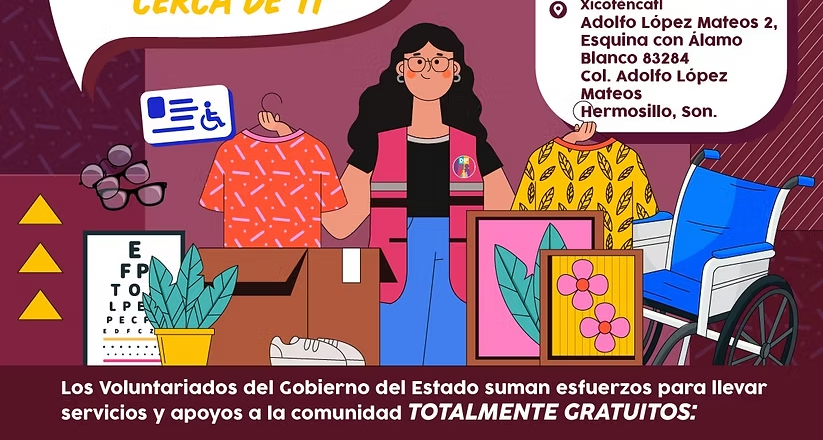 Gobierno de Sonora invita a la Brigada de Voluntariados “Cerca de Ti” en Hermosillo