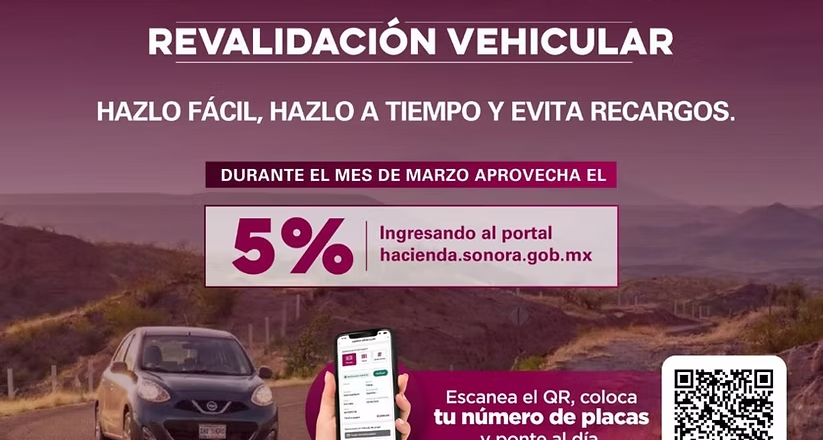 Aprovecha los últimos días de descuento y evita recargos en la revalidación vehicular 2026