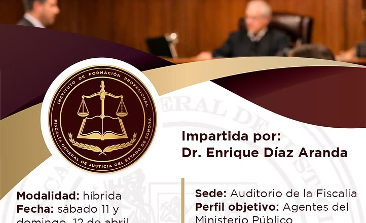 FGJES invita a conferencia sobre Teoría del Delito para fortalecer la labor ministerial