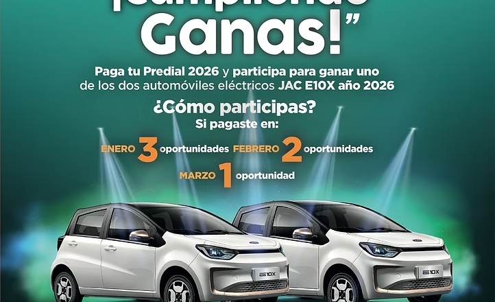 Contribuyentes pueden consultar folios para el sorteo de dos autos eléctricos ¡En la H, Cumpliendo Ganas!