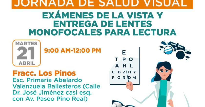 Llevará Gobierno de Hermosillo Jornada de Salud Visual al fraccionamiento Los Pinos