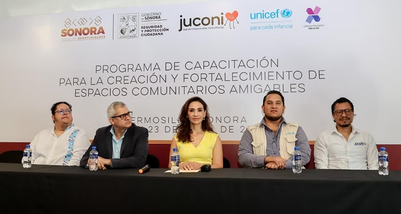 Secretaría de Seguridad, Unicef y Fundación Juconi trabajan en la creación de espacios amigables para la niñez sonorense