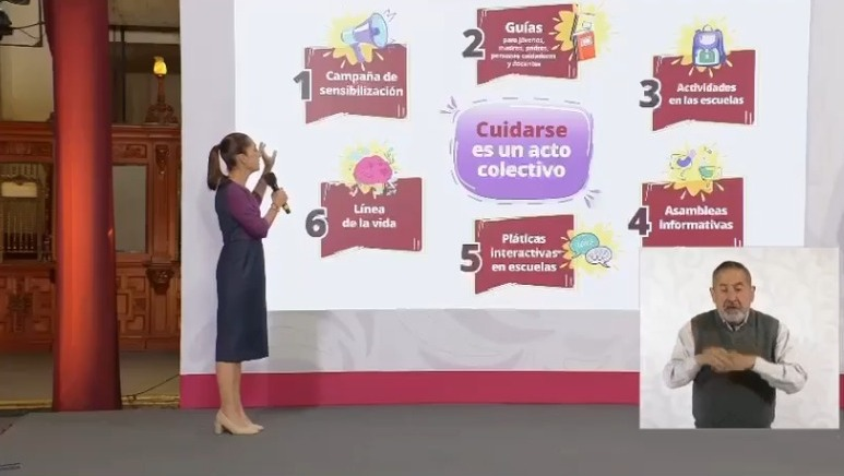 PRESIDENTA CLAUDIA SHEINBAUM PRESENTA LOS 6 EJES DE LA ESTRATEGIA NACIONAL DE ATENCIÓN A LA SALUD MENTAL PARA LAS Y LOS JÓVENES: “EL ABC DE LAS EMOCIONES”