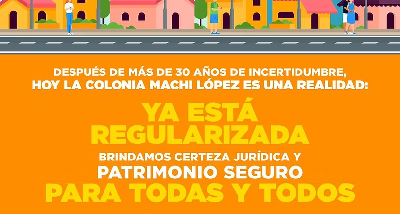 Apoya Gobierno de Hermosillo a más de 300 familias de la colonia Machi López en tramitar sus títulos de vivienda