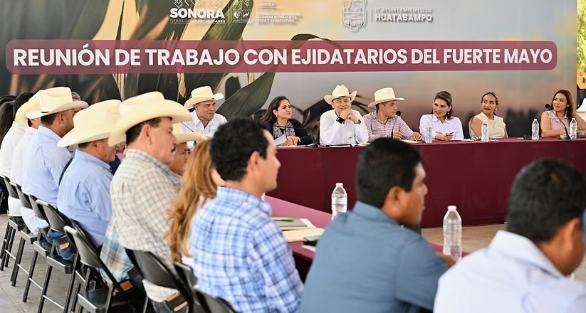Gobernador Durazo respalda al Fuerte Mayo y asegura agua para el campo