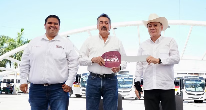 Gobernador Durazo refuerza transporte y salud en Cajeme con nuevos camiones y arranque de Semana Nacional de Vacunación
