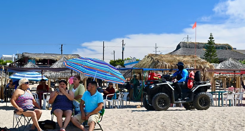 Se registra gran afluencia de vacacionistas en Bahía de Kino y zona rural en Semana Santa