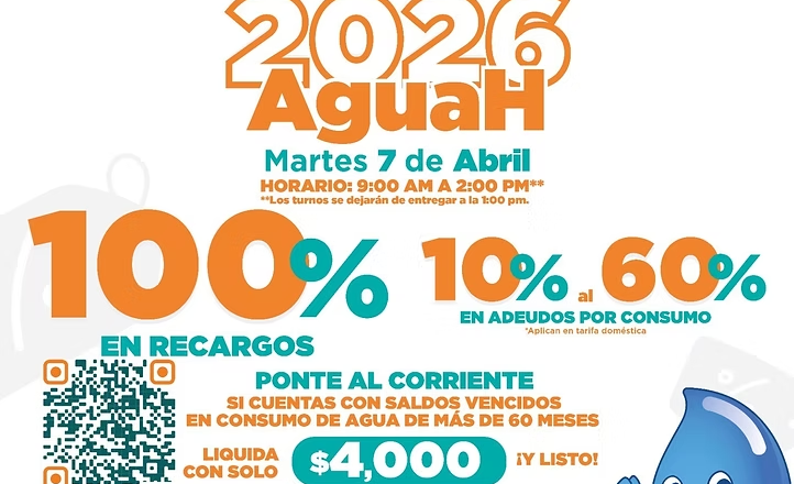 Realizará Agua de Hermosillo Jornada de Descuentos a deudores este martes 7 en colonia Costa del Sol