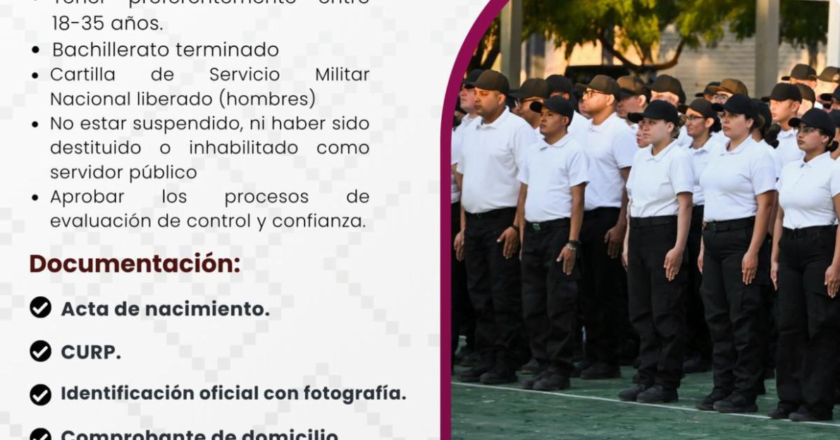 Abre USP convocatoria en el sur de Sonora para formar Policía Preventivo