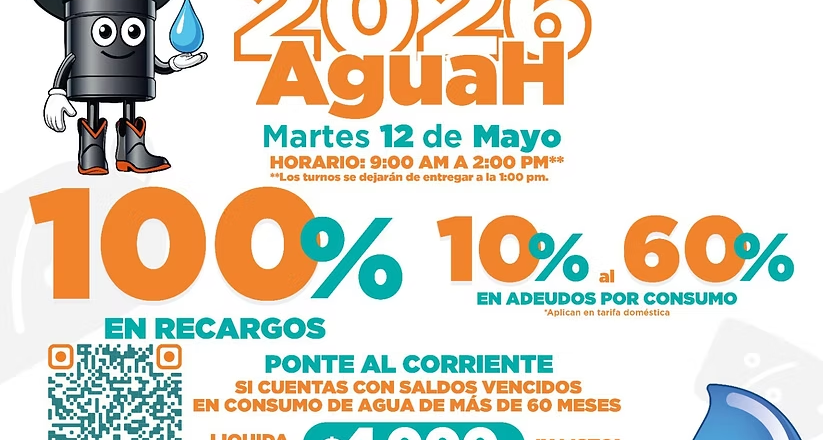 Acercará Agua de Hermosillo jornada de descuentos en Gala Residencial este martes 12 de mayo