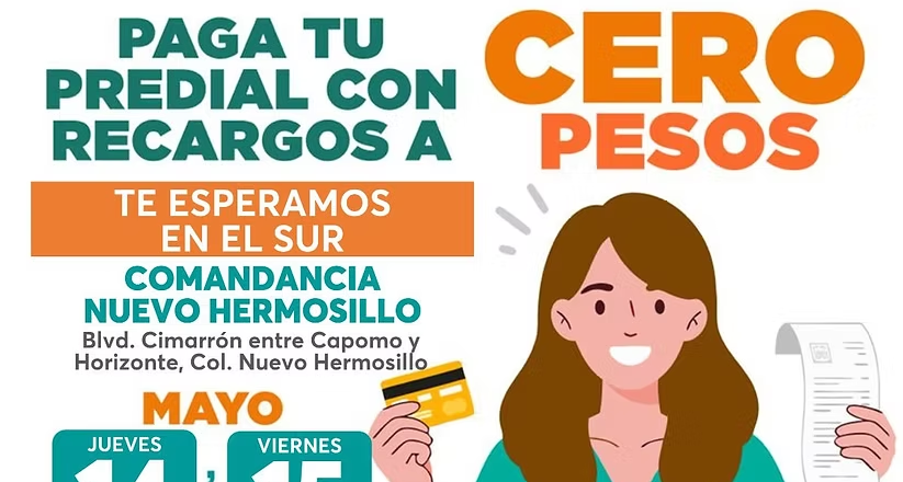 Este fin de semana Tesorería Municipal tendrá el predial a cero pesos en recargos al sur de la ciudad