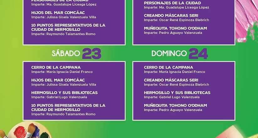 Ofrece Fiestas del Pitic 2026 talleres infantiles en espacios públicos de Hermosillo