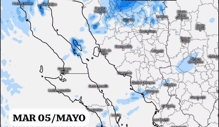 Informa CEPC que persiste probabilidad de lluvias ligeras en Sonora