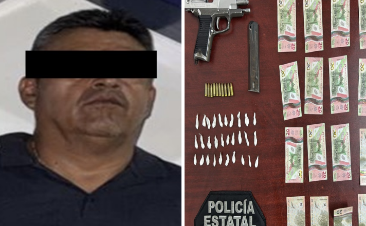 Incauta Policía Estatal arma de fuego y narcótico durante detención en Hermosillo