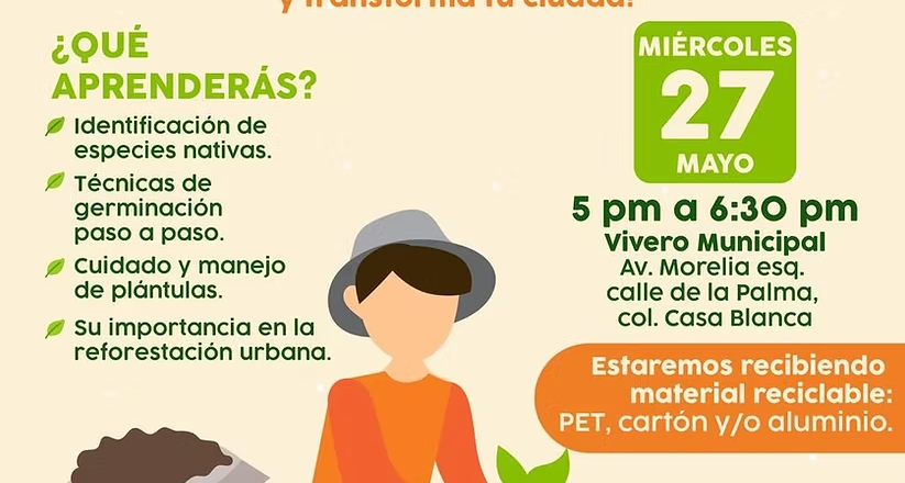 Aprende a germinar árbol nativo con taller “Una Semilla X Hermosillo” el 27 de mayo
