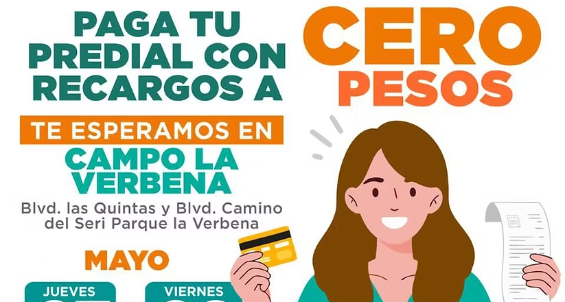 Llevará Tesorería de Hermosillo descuentos que ofrecen cero pesos en recargos al Surponiente de la ciudad