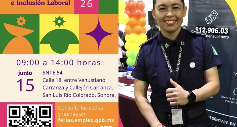 Gobierno de Sonora invita a Feria Nacional de Empleo para la Diversidad e Inclusión Laboral en San Luis Río Colorado