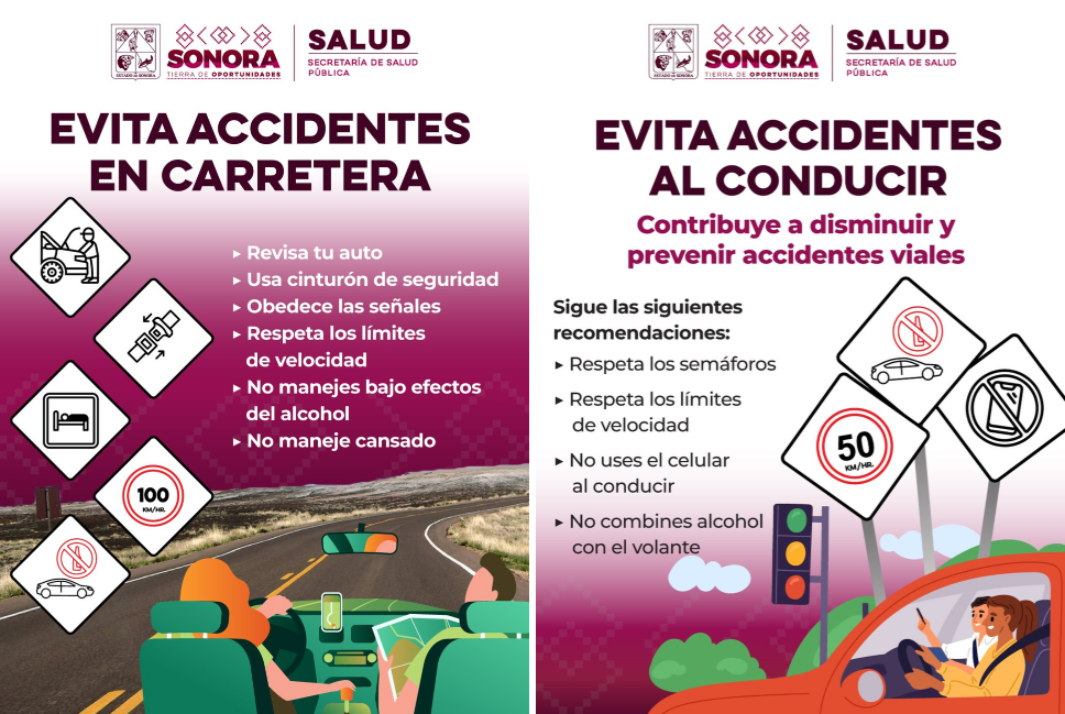 Llama Salud Sonora a prevenir accidentes en el Día Mundial de la Seguridad Vial