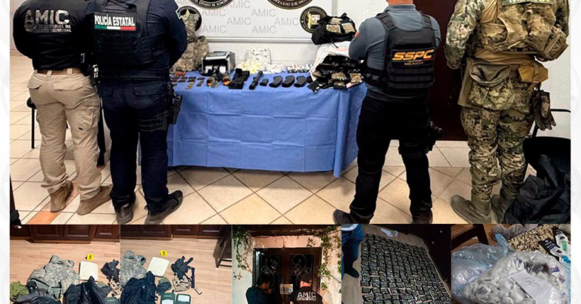 AMIC y SEMAR ejecutan cateo en casa de seguridad en Puerto Peñasco