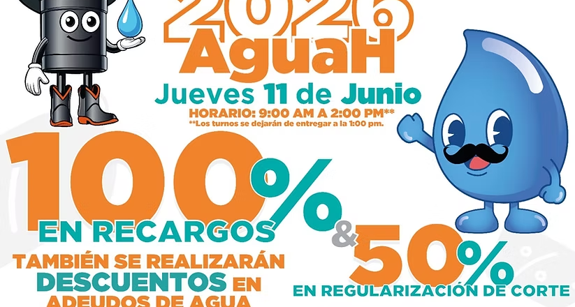 Lleva Agua de Hermosillo jornada de descuento este jueves 11 a la Revolución 1