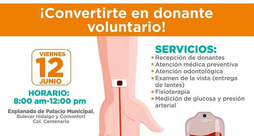 Promueve Gobierno de Hermosillo cultura solidaria de donación de sangre este viernes 12