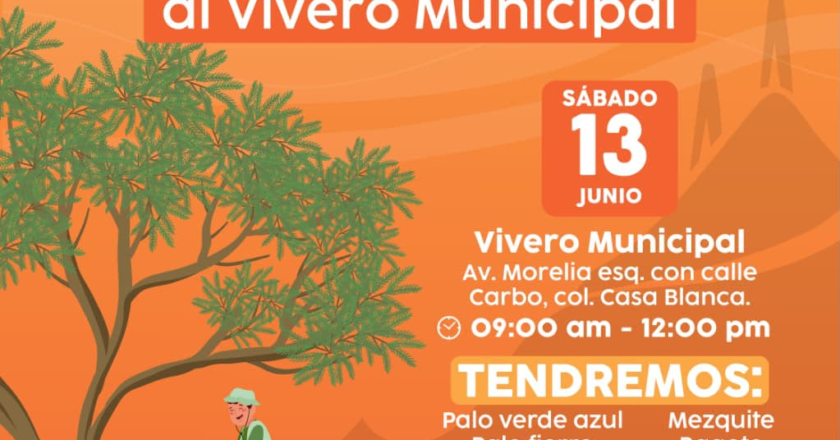 Este sábado 13 donará el Vivero Municipal 500 árboles nativos