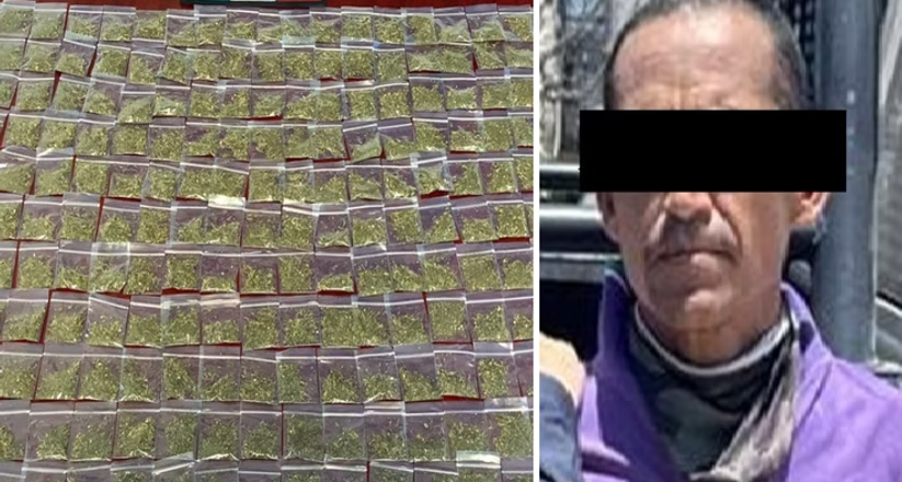 Detiene Policía Estatal a un hombre con más de 200 envoltorios con narcótico en Hermosillo