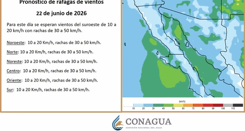 Protección Civil Sonora informa sobre condiciones de calor extremo, cielos despejados y posibles lluvias a partir de mediados de semana