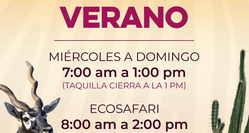 Gobierno de Sonora ajusta horario de atención del Centro Ecológico