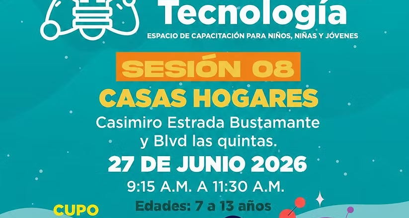 Ciencia, innovación y tecnología llegarán a Casas Hogares con talleres gratuitos para niñas y niños