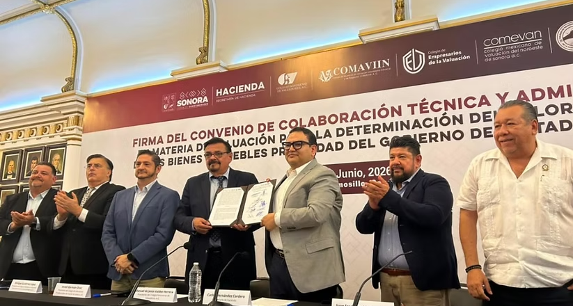 Fortalece Gobierno de Sonora transparencia y administración del patrimonio público con convenio de valuación de inmuebles