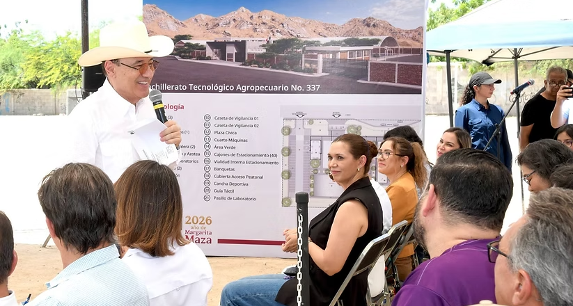 Más oportunidades educativas para jóvenes: Durazo y Sheinbaum construyen nuevo bachillerato en Hermosillo