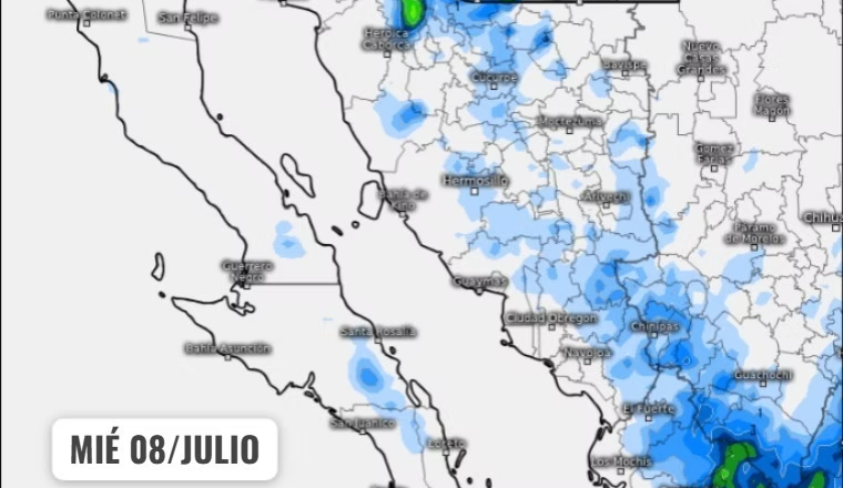 Protección Civil informa pronóstico de lluvias y altas temperaturas para Sonora