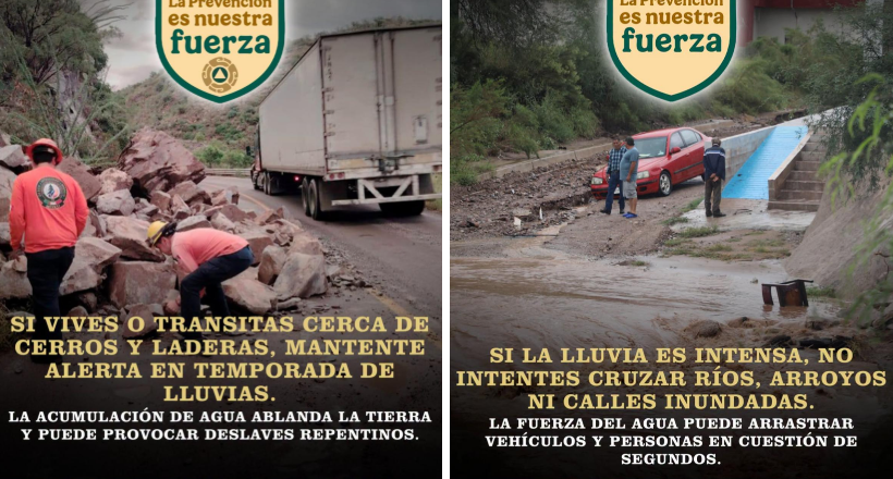 Gobierno de Sonora exhorta a la población a mantener medidas preventivas ante las lluvias registradas en el estado