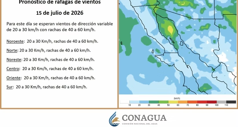 Mantiene CEPC pronóstico de lluvias y vientos fuertes en la entidad