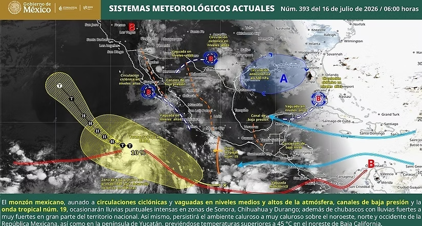 Emite Protección Civil Sonora recomendaciones ante pronóstico de lluvias y vientos fuertes