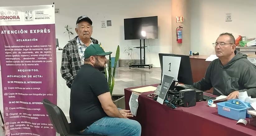 Gobierno de Sonora mantendrá servicios del Registro Civil durante vacaciones de verano