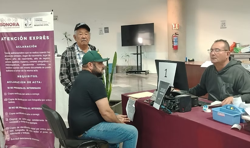 Gobierno de Sonora mantendrá servicios del Registro Civil durante vacaciones de verano