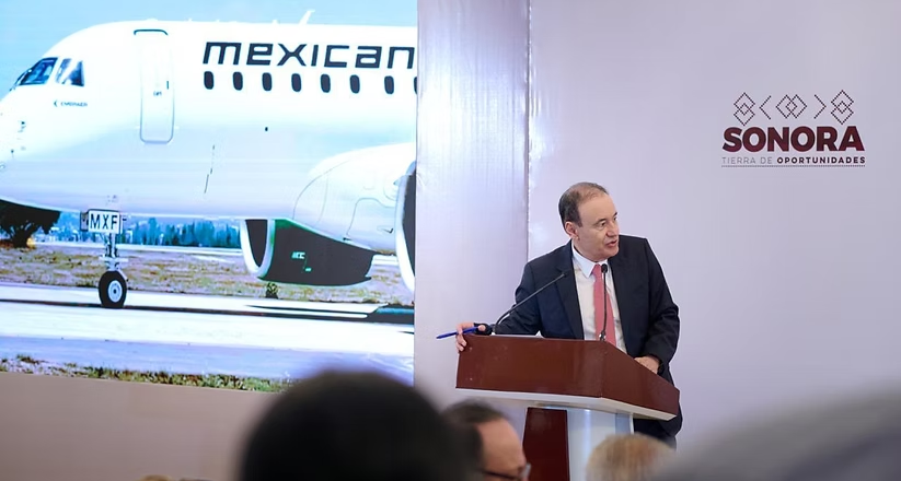 Gobernador Durazo trae a Sonora nueva ruta de Mexicana con respaldo de presidenta Sheinbaum