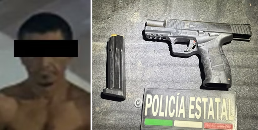 Detiene Policía Estatal a hombre armado en Los Olivos