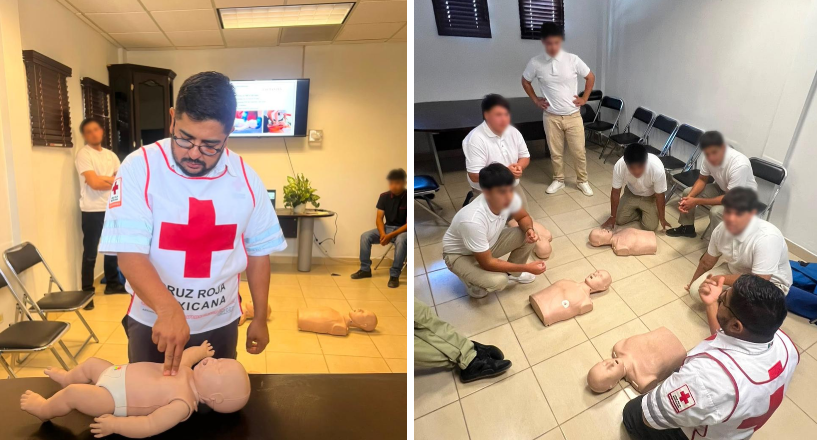 Jóvenes de ITAMA reciben capacitación en primeros auxilios por parte de Cruz Roja