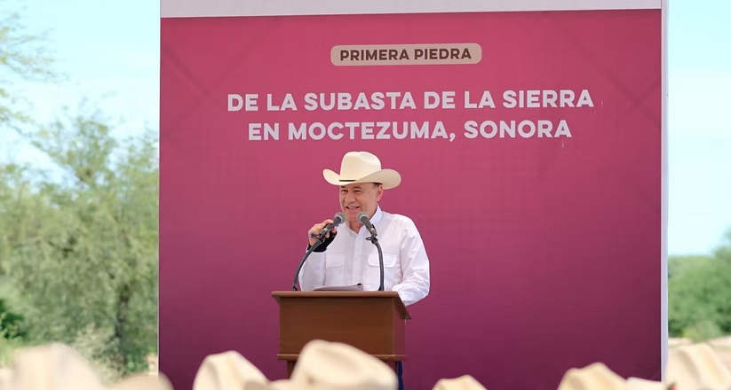 Con apoyo de presidenta Sheinbaum, Gobernador Durazo inicia construcción de Subasta ganadera de la sierra en Moctezuma
