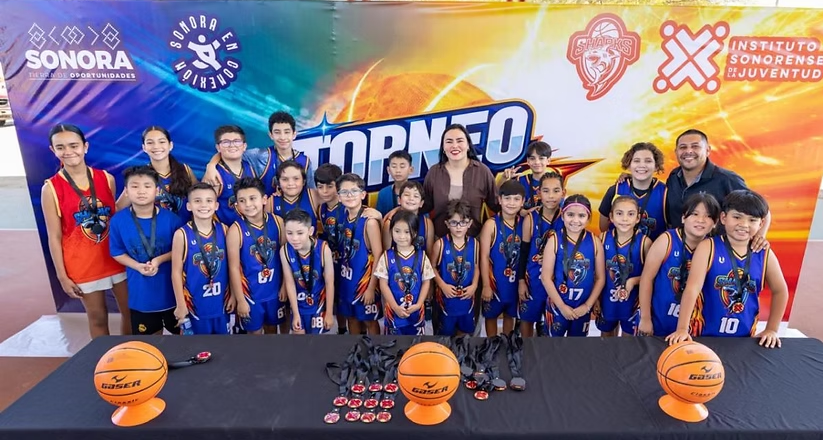 Reúne Gobierno de Sonora a 16 equipos en el Torneo Sharks de Basquetbol