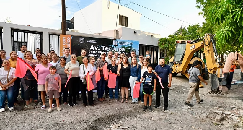 Cumple Toño Astiazarán a más de 6500 vecinos de la Solidaridad con rehabilitación de calle Tecoripa