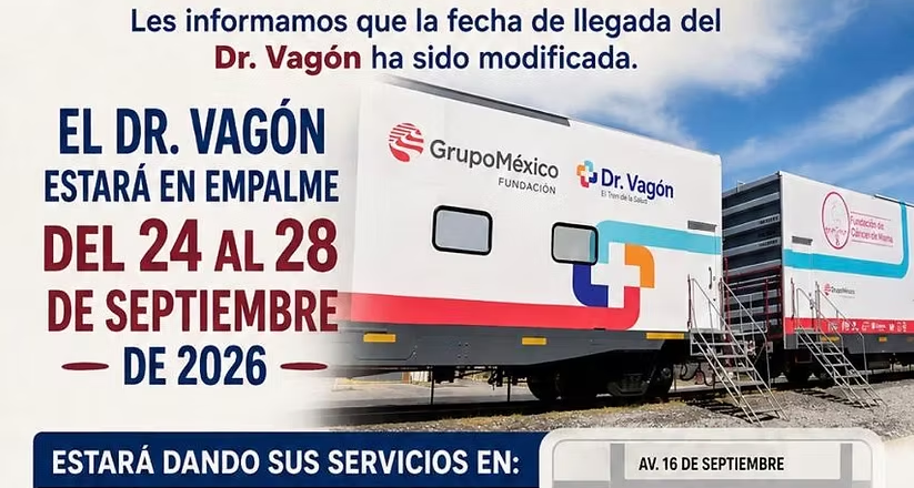 Confirman regreso del Dr. Vagón a Empalme; brindará servicios gratuitos en septiembre