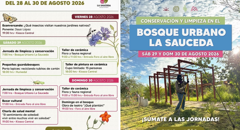 Gobierno de Sonora invita a disfrutar una variedad de actividades este fin de semana en el Bosque Urbano La Sauceda