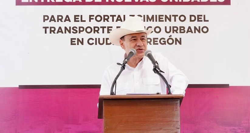 Gobernador Durazo cumple con entrega de nuevas unidades de transporte urbano para Ciudad Obregón